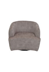 Draaifauteuil - Wit/Zwart - Adore 01 - Fluweel/metaal