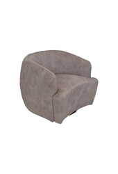 Draaifauteuil - Wit/Zwart - Adore 01 - Fluweel/metaal