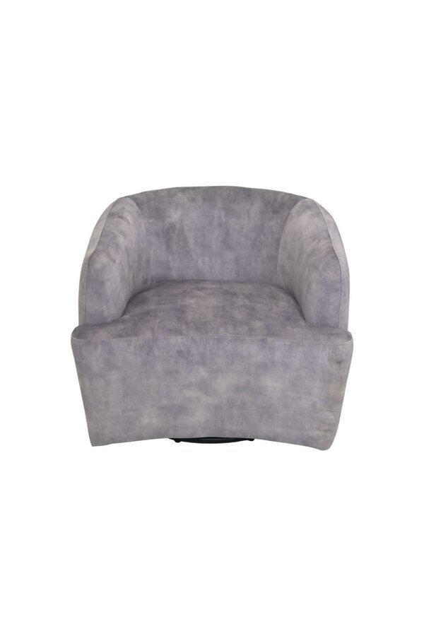 Draaifauteuil - Dolfijngrijs/zwart - Adore 180 - Fluweel/metaal