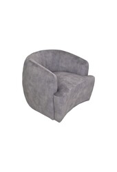 Draaifauteuil - Dolfijngrijs/zwart - Adore 180 - Fluweel/metaal