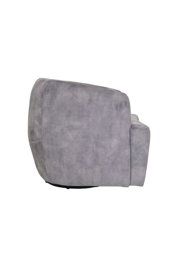 Draaifauteuil - Dolfijngrijs/zwart - Adore 180 - Fluweel/metaal