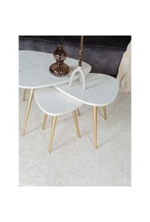 Salontafel Milou – Marmer – 55 cm – Goud