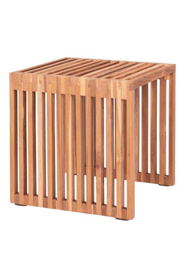 Pego Bijzettafel - Bijzettafel in teakhout, natuur, 40x40x40 cm