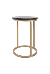 Laptoptafel Mitch Marmer Rond - Zwart/Goud