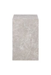 Prague Side Table - Bijzettafel, marmerlook, beige, 30x30x50 cm