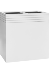 Baq Line-Up Rectangle Matt White (met inzetbak en wielplateau)