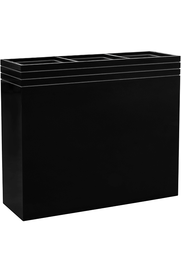 Baq Line-Up Rectangle Matt Black (met inzetbak)