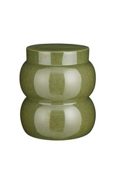 Vendi Bijzettafel - H40 x Ø35 cm - Keramiek - Donkergroen