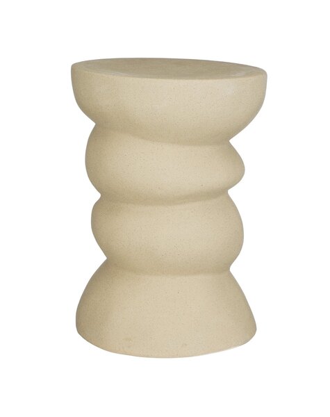Mica Decorations Screw Bijzettafel - L29 x B29 x H41 cm - Keramiek - Beige