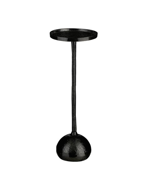 Mica Decorations Colin Bijzettafel - H68 x Ø24 cm - Gerecycled Aluminium - 100% FSC - Zwart