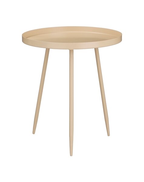 Mica Decorations Flores Bijzettafel - H44 x Ø40 cm - Metaal - Beige