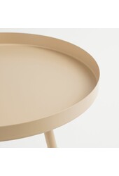 Flores Bijzettafel - H44 x Ø40 cm - Metaal - Beige
