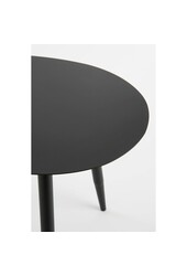 Bijzettafel - Set van 2 - L80 x B60 x H47 cm - Metaal - Zwart