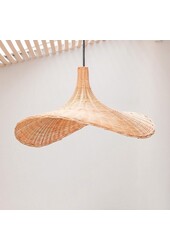 Rotanlamp | Natuurlijke lampenkap SAYAN trechtervormige hanglamp gemaakt van natuurlijke vezels (2 maten)