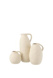 J-Line vaas Kruik - keramiek - beige - large - 36 cm hoog