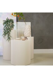Bijzettafel / pilaarcilinder - MDF - zand - 30x54cm