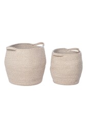Lamas Basket - Mand, katoen, beige, set van 2