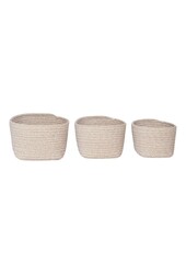 Cadima Basket - Mand, katoen, beige, set van 3