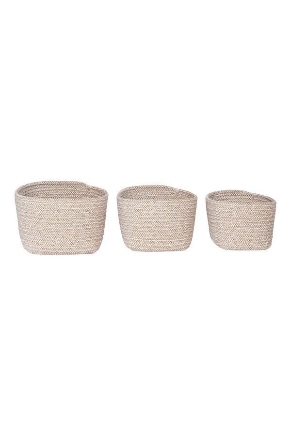 Cadima Basket - Mand, katoen, beige, set van 3