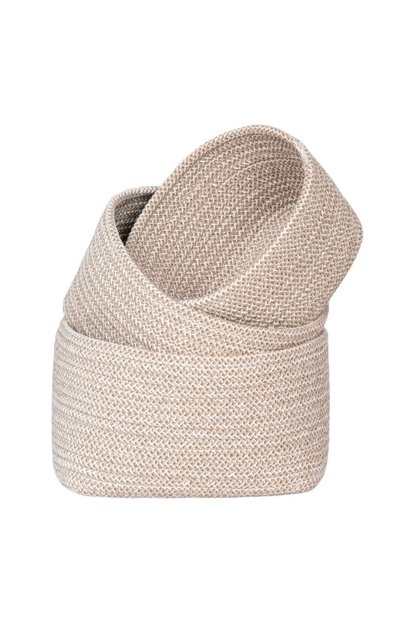 Cadima Basket - Mand, katoen, beige, set van 3