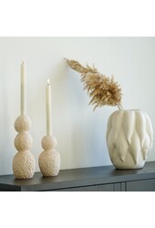 Kaarsenhouder - Kaarsenhouder, cement, naturel, set van 2