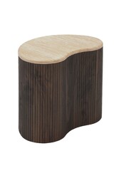 Cadiz Bijzettafel - Donkerbruin, MDF/Decorpapier, 50x33x44 cm