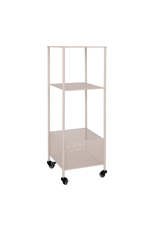 Torres Metalen Kar - Staal, Grijs, 3 planken, 35x35x100 cm