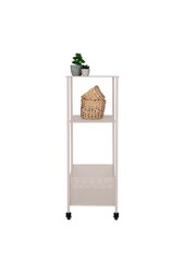 Torres Metalen Kar - Staal, Grijs, 3 planken, 35x35x100 cm