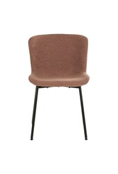 Maceda Eetkamerstoel - Roest Bouclé, Zwarte Poten - Set van 2