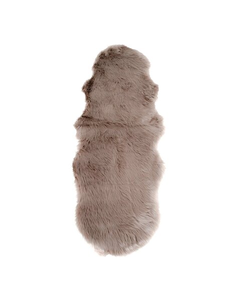 Lamsleer Kunstmatig - Polyester, Lichtbruin - 60x180 cm