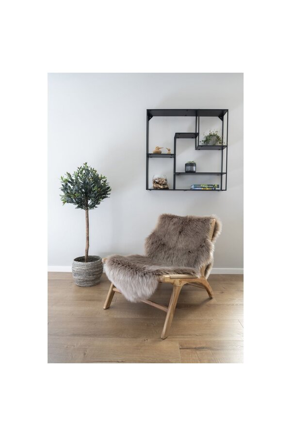 Lamsleer Kunstmatig - Polyester, Lichtbruin - 60x180 cm