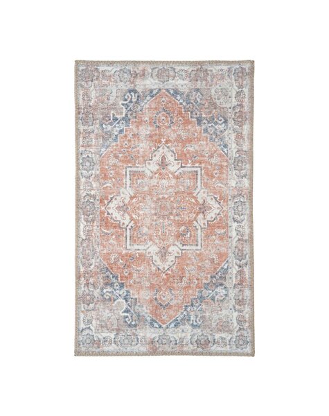 Havana Deurmat - Blauw/Oranje, Chenille Polyester, 50x80cm