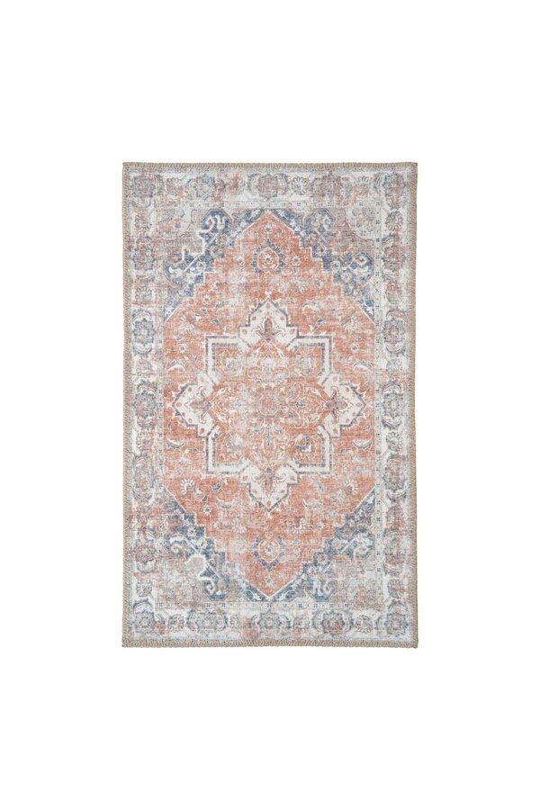 Havana Deurmat - Blauw/Oranje, Chenille Polyester, 50x80cm