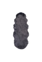 Lamsleer Kunstmatig - Polyester, Grijs - 60x180 cm
