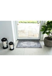 Havana Deurmat - Chenille Polyester, Zwart/Wit - 50x80 cm