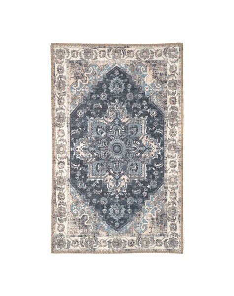 Havana Deurmat - Blauw, Chenille Polyester, 50x80cm