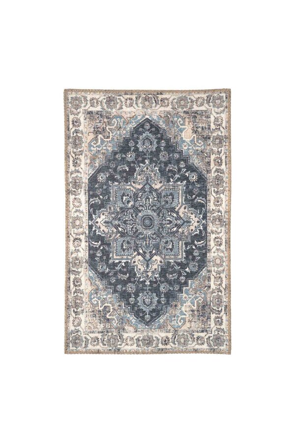 Havana Deurmat - Blauw, Chenille Polyester, 50x80cm