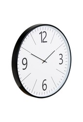 Biel Wandklok - Zwart/Wit, Glas/Kunststof, Ø51 cm