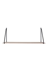 Arnhem Plank - Staal, Hout, Zwart/Natuurlijk - 65x17x27 cm