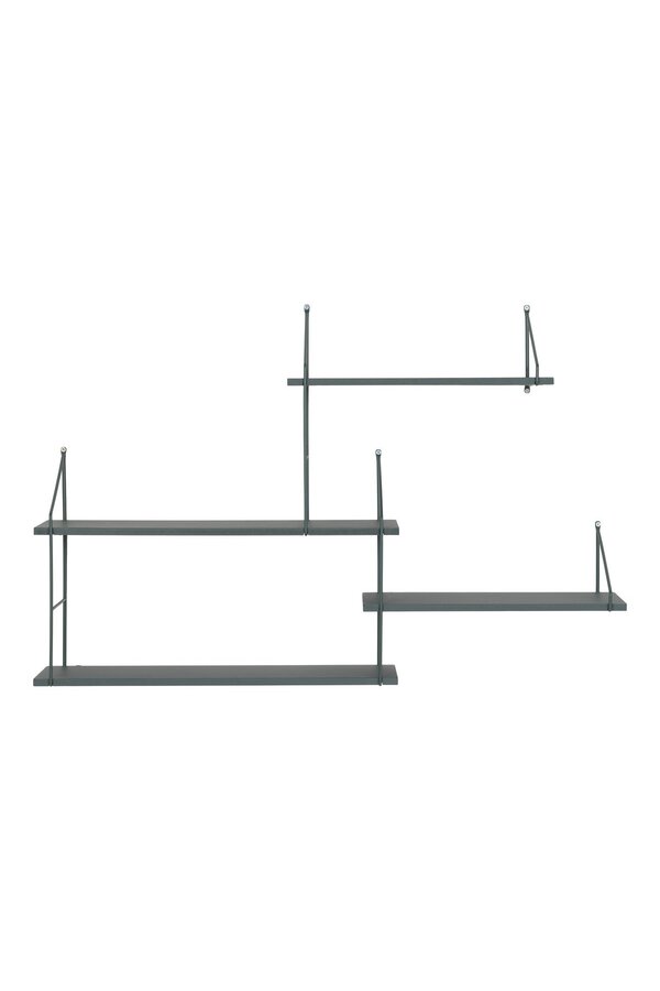 Harlem Plank - Groen, Staal/Paulownia, 99x17,5x62 cm