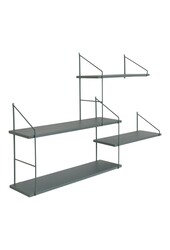 Harlem Plank - Groen, Staal/Paulownia, 99x17,5x62 cm