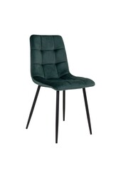 Middelfart Eetkamerstoel - Polyester Fluweel, Staal, Donkergroen - Set van 2