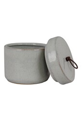 Pot - Grijs, Steengoed, Ø10,5x10cm