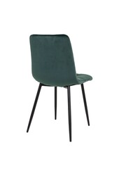 Middelfart Eetkamerstoel - Polyester Fluweel, Staal, Donkergroen - Set van 2
