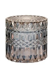 Potten - Gerookt, Glas, Ø9x8,5 cm - Set van 2
