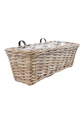 Stenen plantenbakken - Kubu, Kubu rotan, 60x20x23 cm