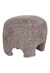 Nazare Pouf - Beige, polyester/schuim/multiplex, 53x41x38 cm