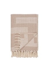 Adana Plaid - taupe/beige, katoenpolyester, 130x180 cm