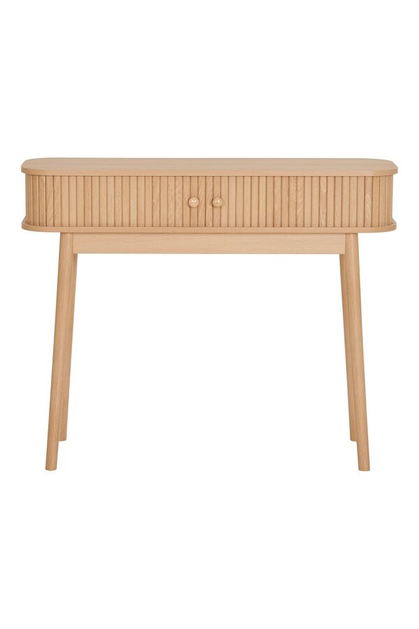 Nikko Consoletafel - Natuurlijk, MDF/Genen, 100x30x80,5 cm