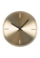 Istanbul Wall Clock - Wandklok, aluminium, goud, stil uurwerk, rond, ø30